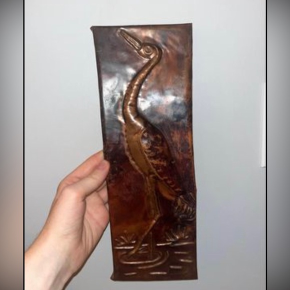 MCM Stork Copper Wall Art Decor - Picture 2 of 3